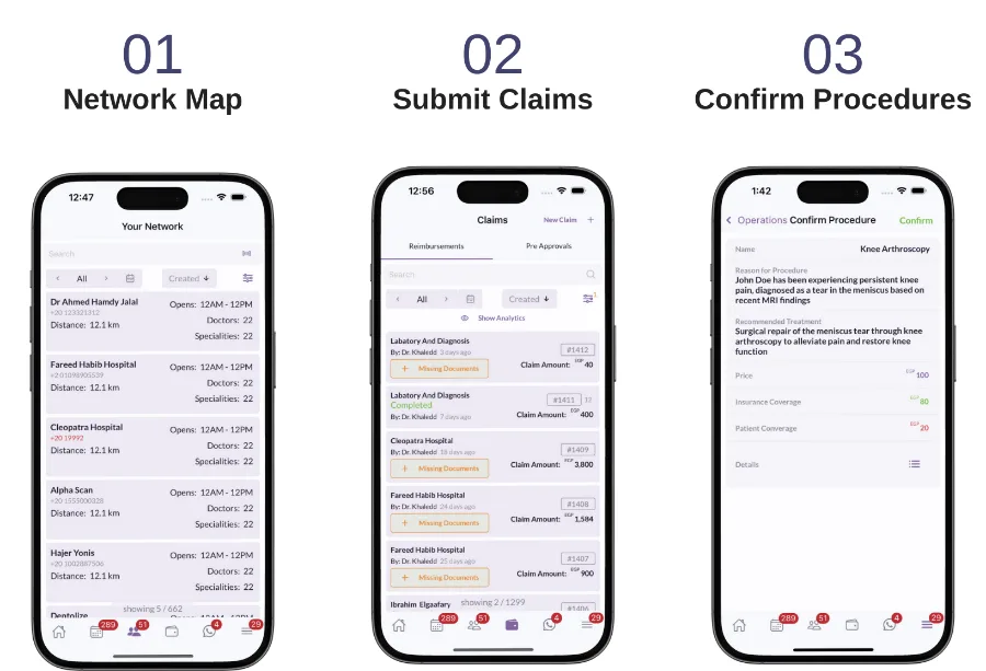Insurance company settings in Medicolize, with a price list and coverage rules held per company